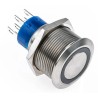 RS PRO Illuminated Push Button Switch, MPB22, Momentary, Panel Mount, 22.2 mm Cutout, DPDT, Green LED, IP67, 12 V DC/250 V AC
