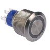 RS PRO MPB22 Illuminated Push Button Switch, Momentary, Panel Mount, 22.2 mm Cutout, DPDT, Yellow LED, IP67, 12V DC, MPB22