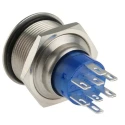 RS PRO Illuminated Push Button Switch Latching DPDT Green LED Panel Mount IP67 36V DC 250V AC MPB22