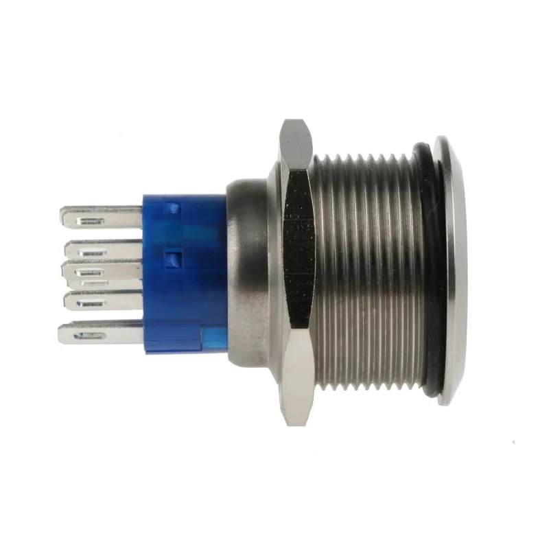 RS PRO Illuminated Push Button Switch Latching DPDT Green LED Panel Mount IP67 36V DC 250V AC MPB22