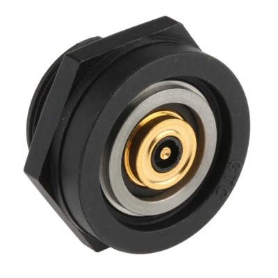 RS PRO Straight Panel Mount Magnetic Connector 2 Way, Solder, IP67, Copper Alloy, Gold Plating, GT193