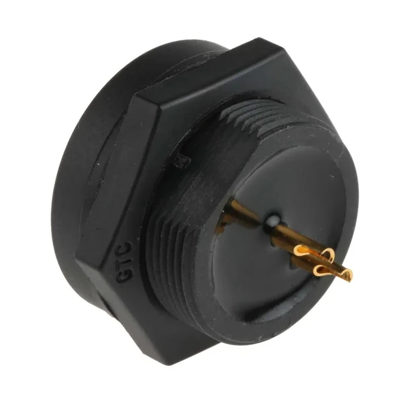 RS PRO Straight Panel Mount Magnetic Connector 2 Way, Solder, IP67, Copper Alloy, Gold Plating, GT193