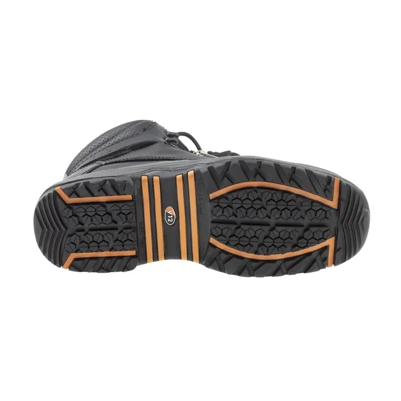 V12 Footwear Bison Black Composite Toe Capped Safety Boots, UK 10, EU 44, Heat/Slip/Water/Diesel Resistant, SRC VR600.01/10