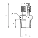 RS PRO Stud Fitting, 6mm Push-in Male R 1/4 Inch, Nickel-Plated Brass, 80°C Max, 176-0925
