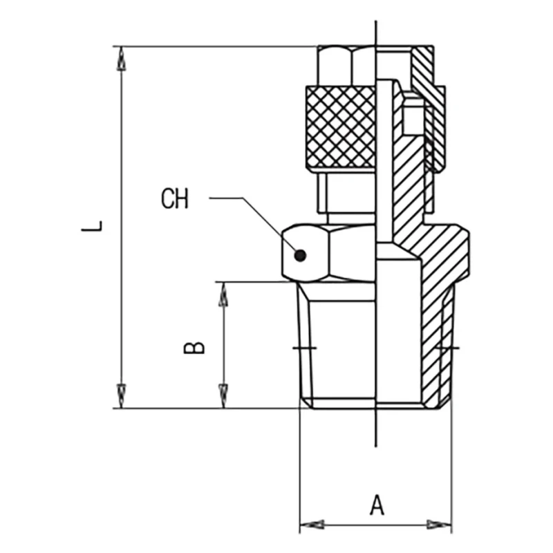 RS PRO Stud Fitting, 6mm Push-in Male R 1/4 Inch, Nickel-Plated Brass, 80°C Max, 176-0925