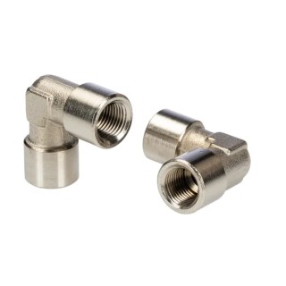 RS PRO Brass 90° Threaded Fitting, Female 1/8 in to Female 1/8 in, 150 Bar Pressure 176-1079