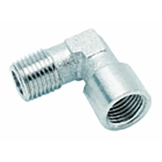 RS PRO Brass 90° Threaded Male to Female Pipe Fitting 3/8 in, 75 bar, Nickel Plated 176-1086