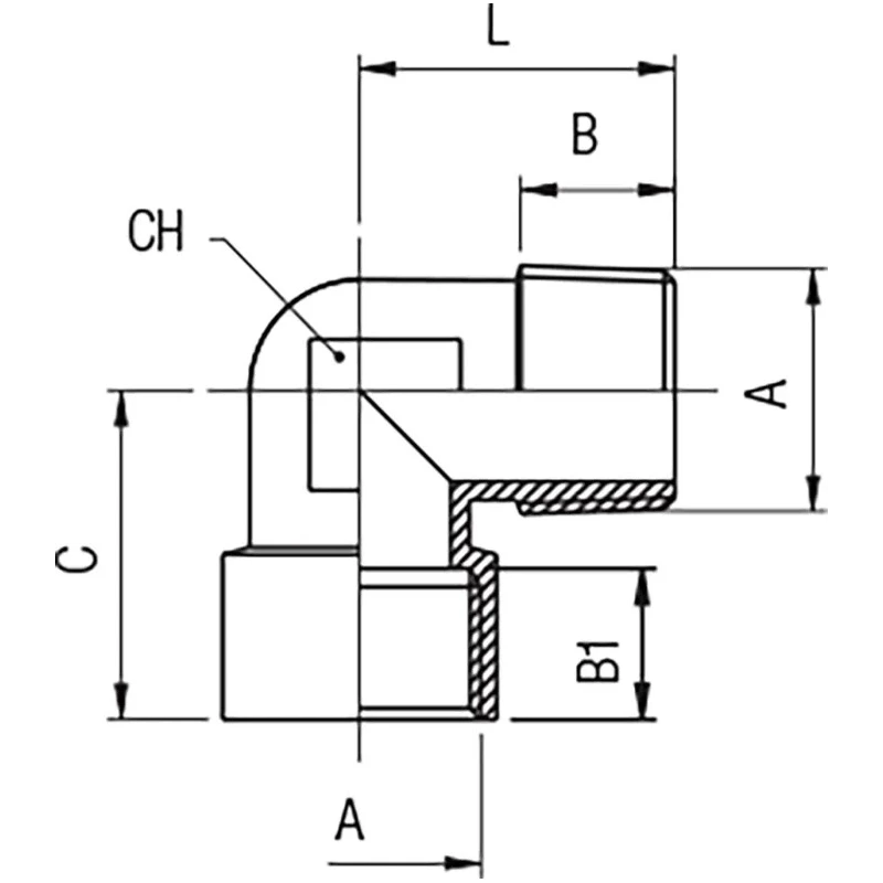 RS PRO Brass 90° Threaded Male to Female Pipe Fitting 3/8 in, 75 bar, Nickel Plated 176-1086