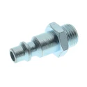 RS PRO Coupler Nipple, G 1/4" Male, 302/420 Stainless Steel, Nickel Plated Brass, NBR, ISO 228, 35 Bar 176-1105