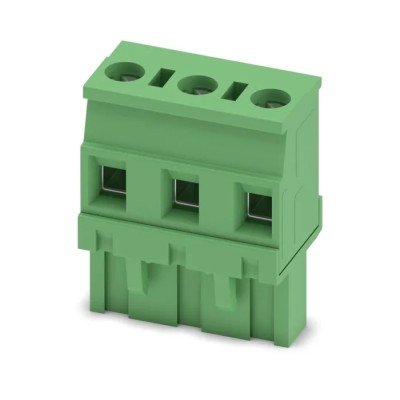 Phoenix Contact GMVSTBR 2.5/3-ST-7.62 Series Pluggable Terminal Block, 3-Contact, 7.62 mm Pitch, 1 Row, 12A 1832536