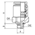 RS PRO Pneumatic Fitting 3mm Push-in Male Brass, M5 Thread, Nickel Finish 176-1398