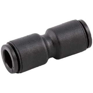 RS PRO Technopolymer Pneumatic Fitting, Straight Tube-to-Tube Adaptor, Push-In, 6 mm, 20 bar, -20°C to 80°C, Nickel 176-1406