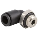 RS PRO Pneumatic Fitting 4mm Push-in Male R 1/4 in Technopolymer Nickel Finish 176-1414