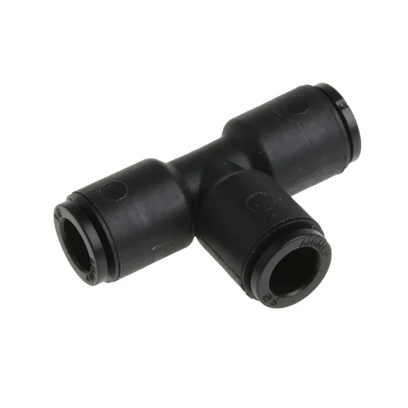 RS PRO Technopolymer Pneumatic Tee Fitting, Push-in, 6 mm, 20 Bar, -20°C to 80°C, Nickel Finish 176-1422