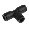 RS PRO Technopolymer Pneumatic Tee Fitting, Push-in, 6 mm, 20 Bar, -20°C to 80°C, Nickel Finish 176-1422