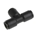 RS PRO Technopolymer Pneumatic Tee Fitting, Push-in, 6 mm, 20 Bar, -20°C to 80°C, Nickel Finish 176-1422