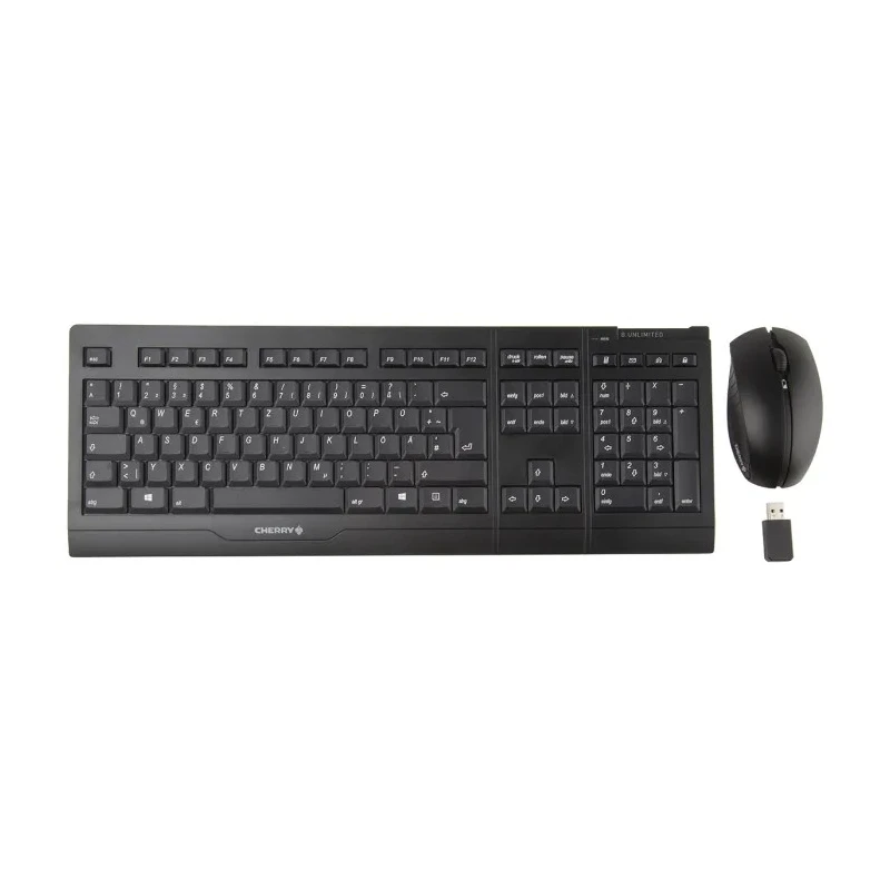 Cherry Wireless Keyboard & Mouse Set QWERTY, USB, Optical Mouse, NiMH Battery JD-0410DE-2