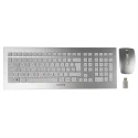 Cherry Wireless Standard Keyboard & Mouse Set, White, QWERTZ Layout, USB, Ultra-flat, Built-in USB Hub JD-0310DE