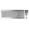 Cherry Wireless Standard Keyboard & Mouse Set, White, QWERTZ Layout, USB, Ultra-flat, Built-in USB Hub JD-0310DE