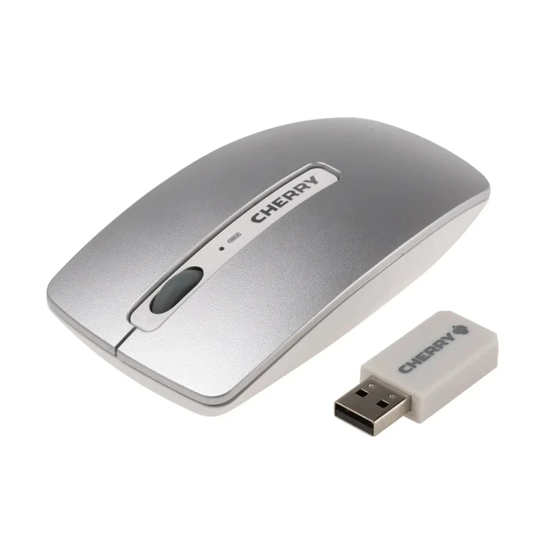 Cherry Wireless Standard Keyboard & Mouse Set, White, QWERTZ Layout, USB, Ultra-flat, Built-in USB Hub JD-0310DE