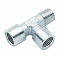 RS PRO Brass Tee Threaded Adapter, Female 1/4 in × Female 1/4 in, Max 100 bar, 176-1072