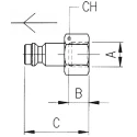 RS PRO Nickel Plated Brass Coupler Nipple, 1/8 in Male ISO 228 Class A, 0.13in Hose Barb, 12 Bar, 80°C 176-1946