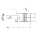 RS PRO Nickel Plated Brass Quick Air Coupling Male ISO 228 Class A, Hose Barb 8mm 16 bar 80°C 176-1923