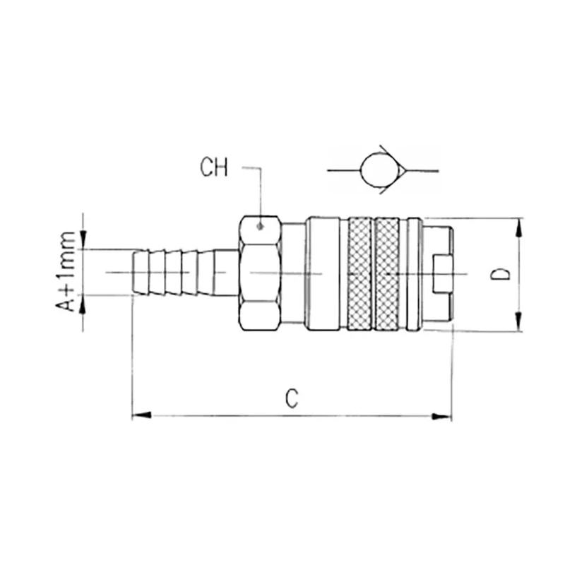 RS PRO Nickel Plated Brass Quick Air Coupling Male ISO 228 Class A, Hose Barb 8mm 16 bar 80°C 176-1923