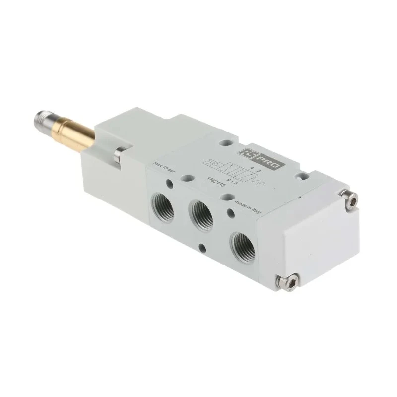 RS PRO Pneumatic Solenoid Valve 5/2 Monostable Solenoid Aluminium Body, G 1/8 in Port, 10 bar, 2W, 01V Series 176-2115