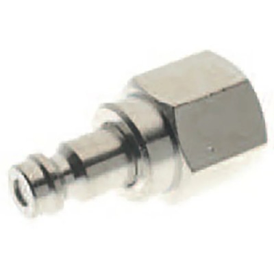 RS PRO Nickel Plated Brass Coupler Nipple Male 1/4in Thread, 0.25in Barb, 12 bar, -20°C to 80°C 176-1962