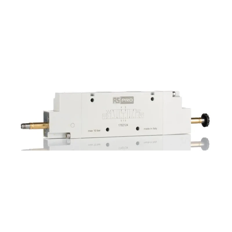 RS PRO Pneumatic Solenoid Valve 1/2 Inch Port, 5/3 PC, G Thread, Aluminium Body, 10 Bar, Single Solenoid, Model 176-2124