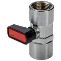 RS PRO Handle Micro Valve GHILUX 6400 Series, Brass, R 3/8 Port, 20 Bar, Manual, Red Control, Model 176-2140