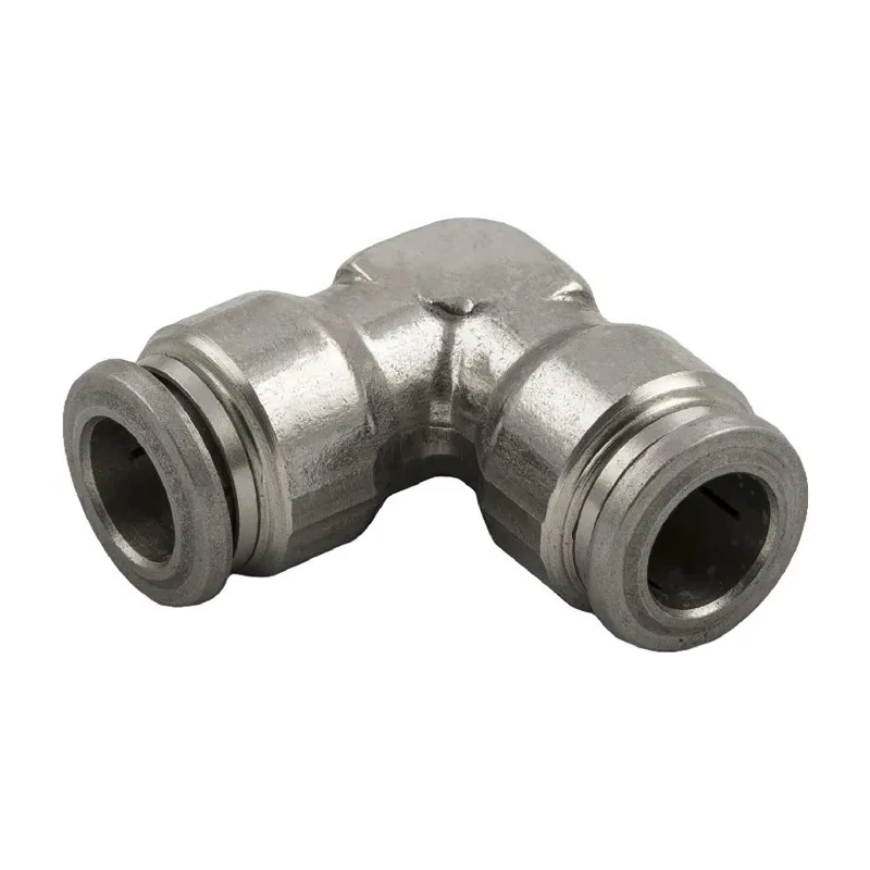 RS PRO Stainless Steel Pneumatic Elbow Fitting, Push-in 8 mm, 90° Angle, Nickel Finish 176-2173
