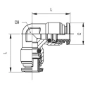 RS PRO Stainless Steel Pneumatic Elbow Fitting, Push-in 8 mm, 90° Angle, Nickel Finish 176-2173