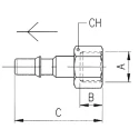 RS PRO Nickel Plated Brass Coupler Nipple 3/8 in Male Thread, 0.38 in Hose Barb, 12 bar, 80°C, 176-1954