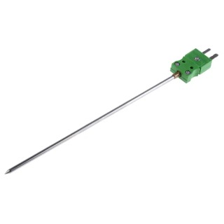 Hanna Instruments K Type Penetration Temperature Probe HI766PB, 155 mm Length, 3 mm Diameter, 900°C Max