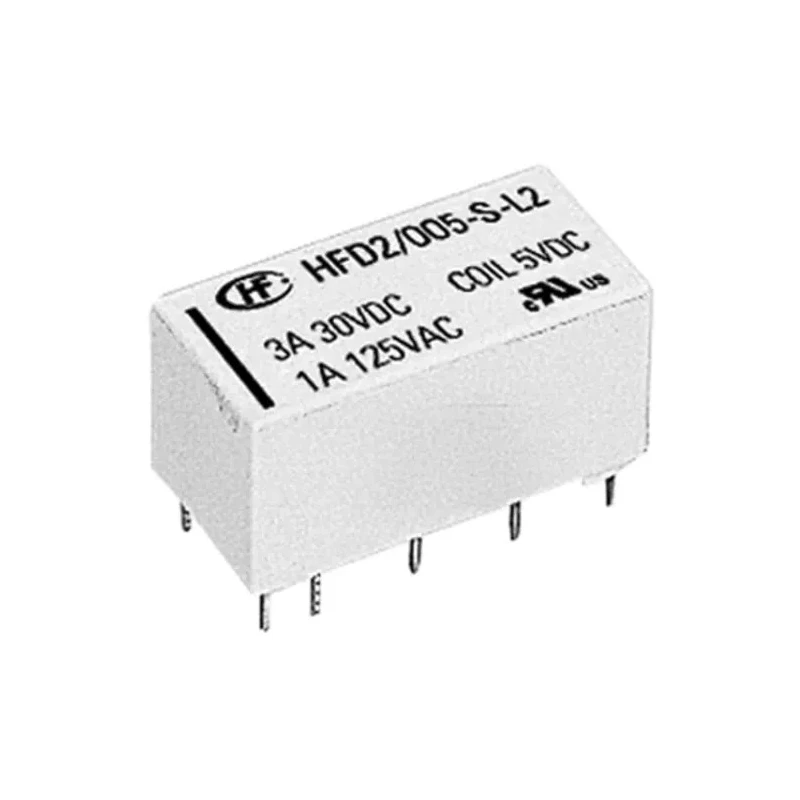 Hongfa Europe GMBH PCB Signal Relay, 24V DC Coil, DPDT, 2A, 250V AC Switching, Gold Plated Contacts HFD2/024-S-D