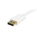 RS PRO Mini DisplayPort to DisplayPort Cable 2m Polyvinyl Chloride White MDP2DPMM2MW