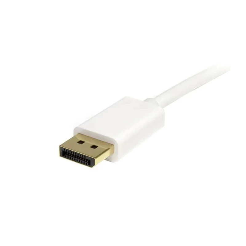 RS PRO Mini DisplayPort to DisplayPort Cable 2m Polyvinyl Chloride White MDP2DPMM2MW