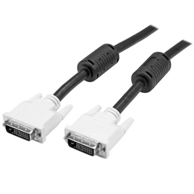 RS PRO Male DVI-D Dual Link to Male DVI-D Cable 5m Polyvinyl Chloride Black DVIDDMM5M