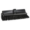 Vikan High-Low Hard Bristle Scrubbing Brush, Black, Polyester, 41mm Bristle Length, Polypropylene Handle, 70479