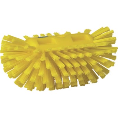 Vikan Hard Bristle Scrubbing Brush, Polyester, Yellow Handle, 40mm Bristle, Tank Brush 70376