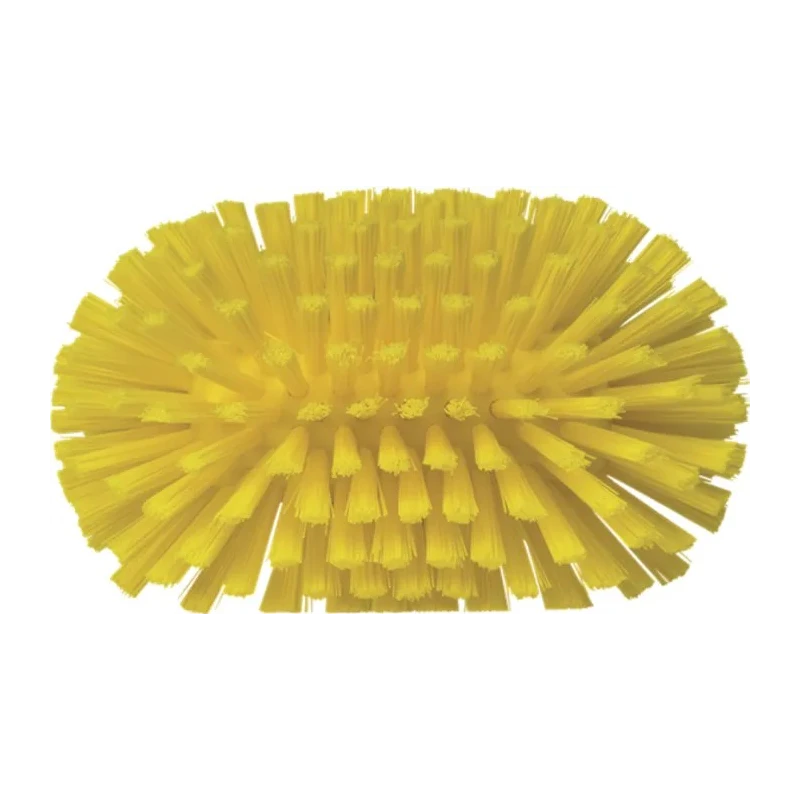 Vikan Hard Bristle Scrubbing Brush, Polyester, Yellow Handle, 40mm Bristle, Tank Brush 70376