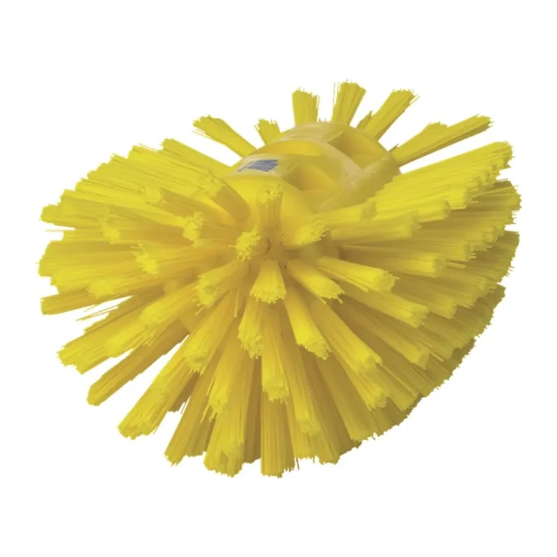 Vikan Hard Bristle Scrubbing Brush, Polyester, Yellow Handle, 40mm Bristle, Tank Brush 70376
