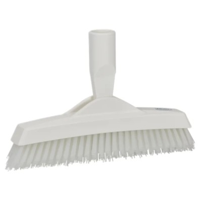 Vikan Hard Bristle White Scrubbing Brush, Polyester, 40mm Bristle Length, Crevice Scrub Brush 70405