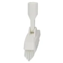Vikan Hard Bristle White Scrubbing Brush, Polyester, 40mm Bristle Length, Crevice Scrub Brush 70405