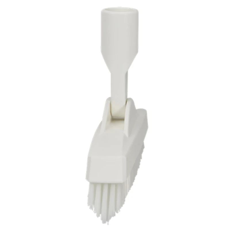 Vikan Hard Bristle White Scrubbing Brush, Polyester, 40mm Bristle Length, Crevice Scrub Brush 70405