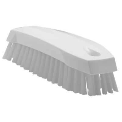 Vikan White Scrubbing Brush 20 mm Bristle Length, Polyester Bristle Material, Compact Hand Size 35875