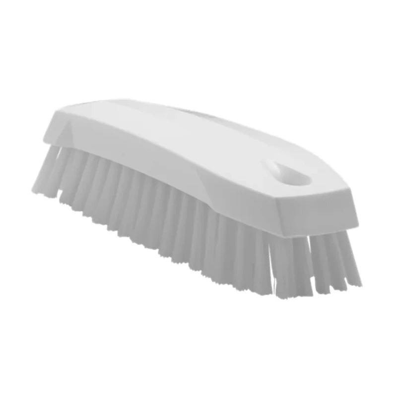Vikan White Scrubbing Brush 20 mm Bristle Length, Polyester Bristle Material, Compact Hand Size 35875