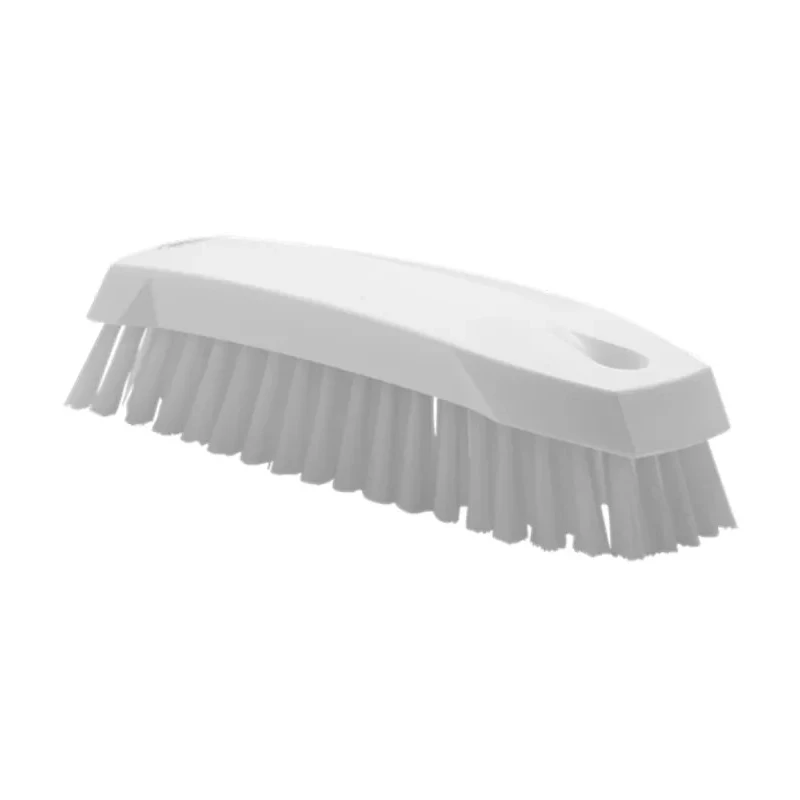 Vikan White Scrubbing Brush 20 mm Bristle Length, Polyester Bristle Material, Compact Hand Size 35875
